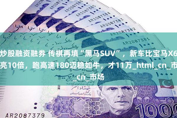 炒股融资融券 传祺再填“黑马SUV”，新车比宝马X6漂亮10倍，跑高速180迈稳如牛，才11万_html_cn_市场