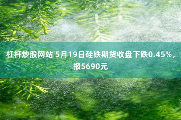 杠杆炒股网站 5月19日硅铁期货收盘下跌0.45%，报5690元