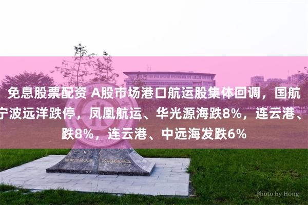 免息股票配资 A股市场港口航运股集体回调，国航远洋跌15%，宁波远洋跌停，凤凰航运、华光源海跌8%，连云港、中远海发跌6%