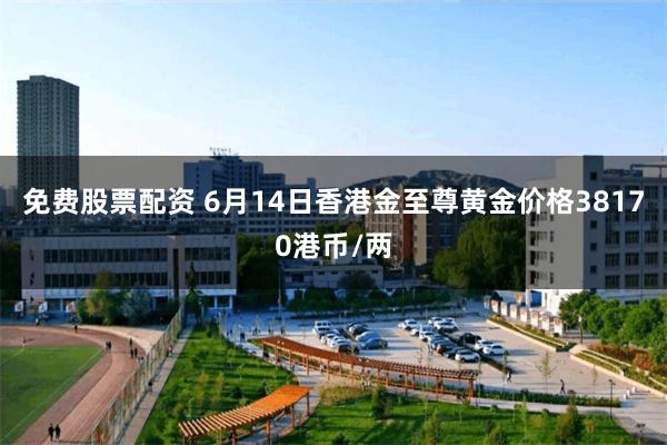 免费股票配资 6月14日香港金至尊黄金价格38170港币/两
